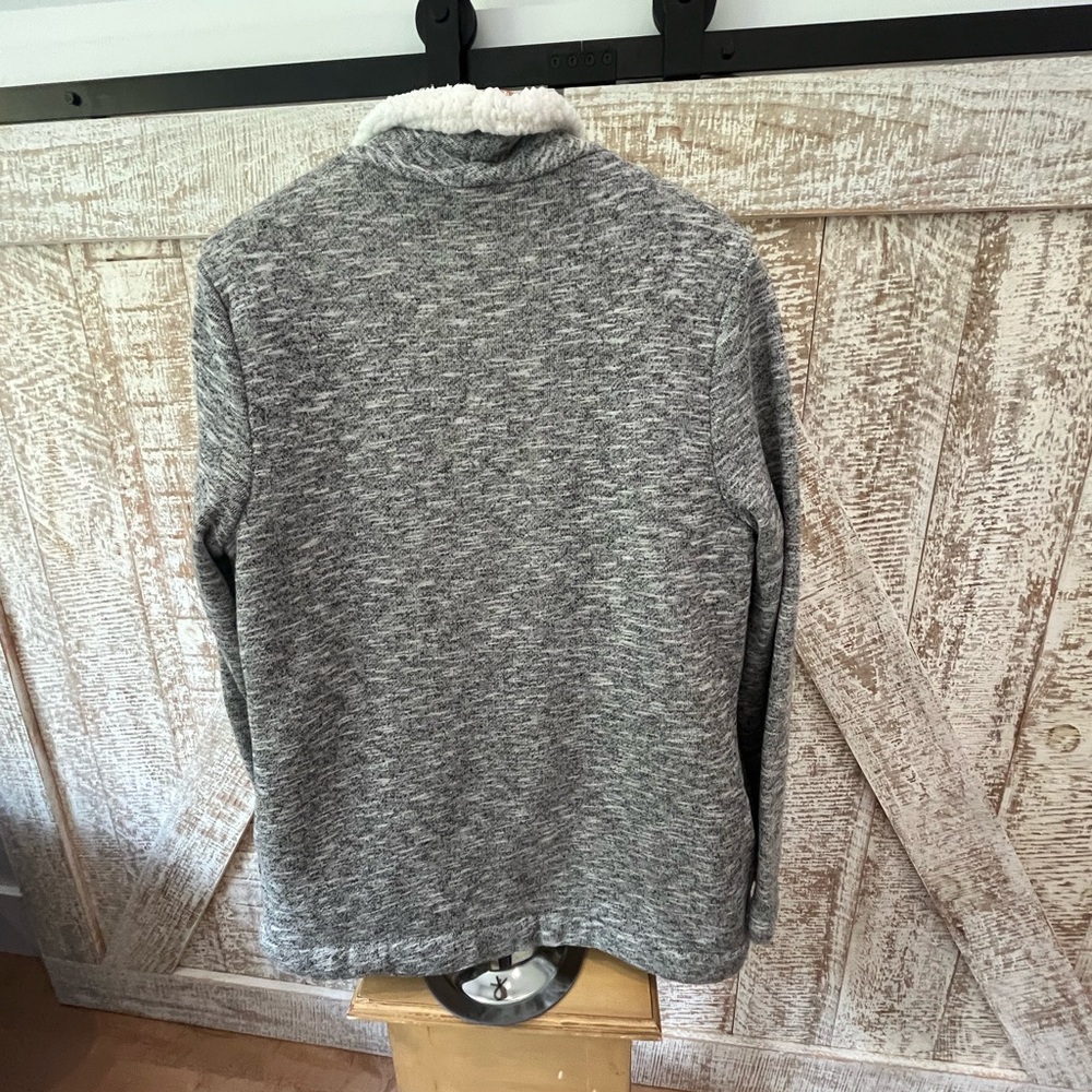 ZSupply Sherpa lined Gray and Cream Open Front Women's Sweater/Blazer -Med - Picture 5 of 8